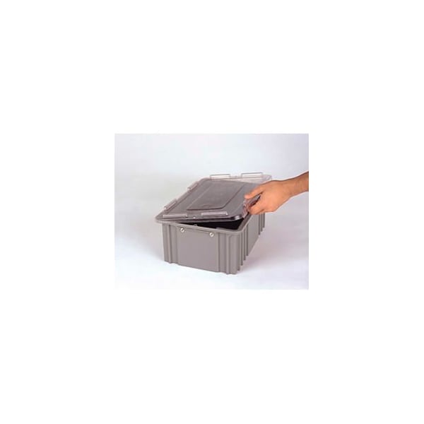 LEWISBins Heavy Duty Snap-On Cover 1000 Series CDC1020, Clear, PK6